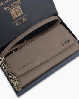 Personalized Suede Leather Clutch For Women