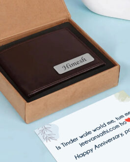 Personalized Solid Leather Wallet With Name For Men