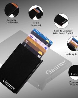 Personalized RFID Protected Metal Card Holder